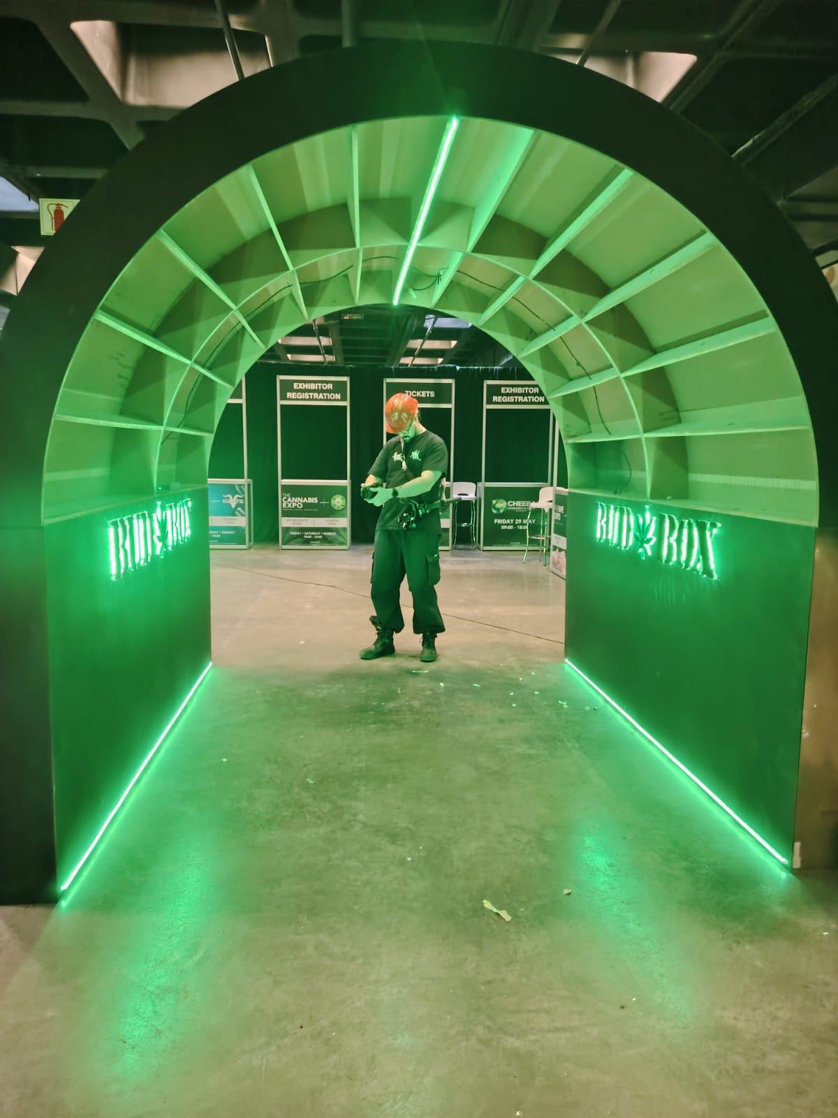 Inside the entrance tunnel