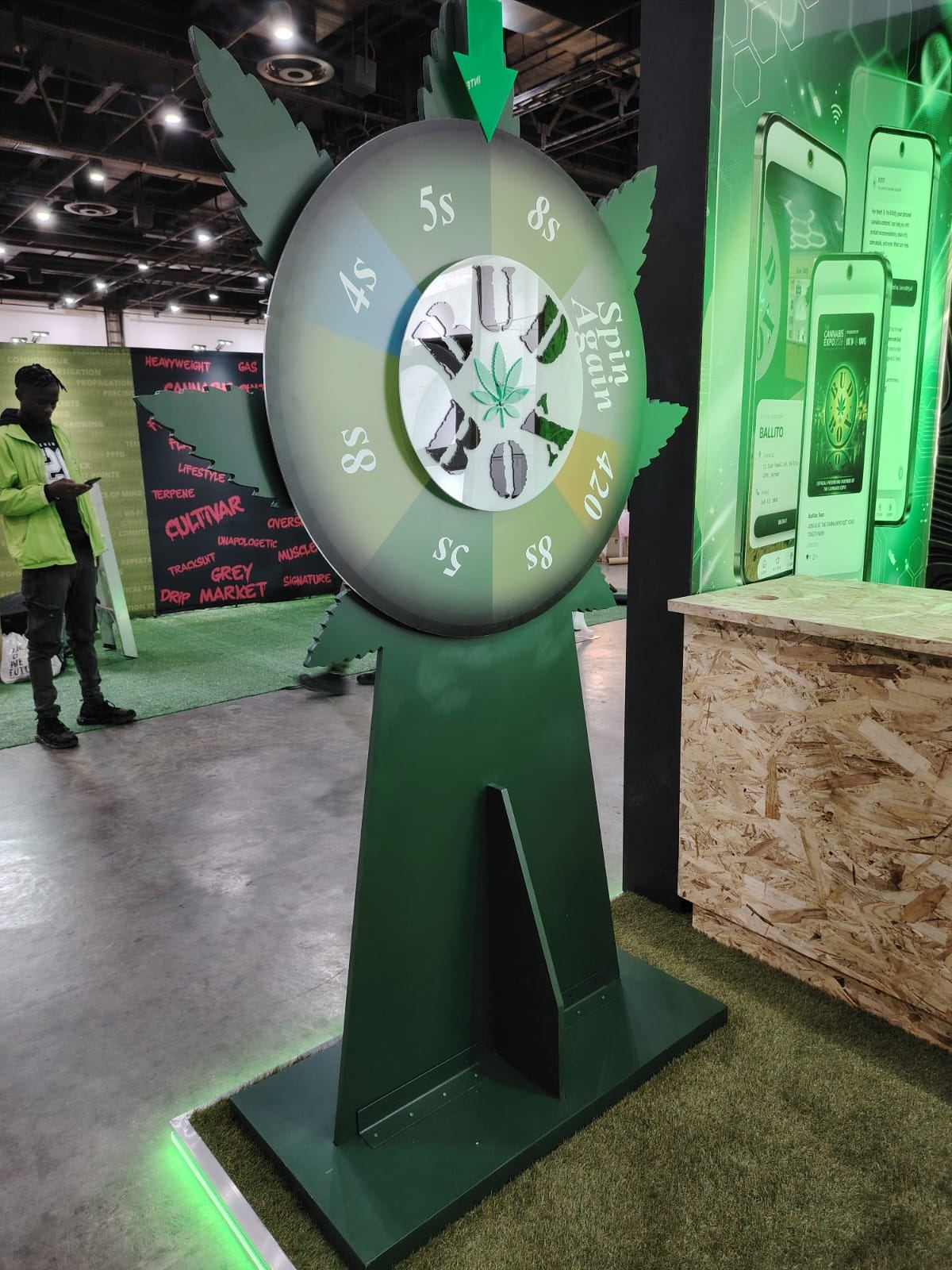 Custom Bud Box prize wheel
